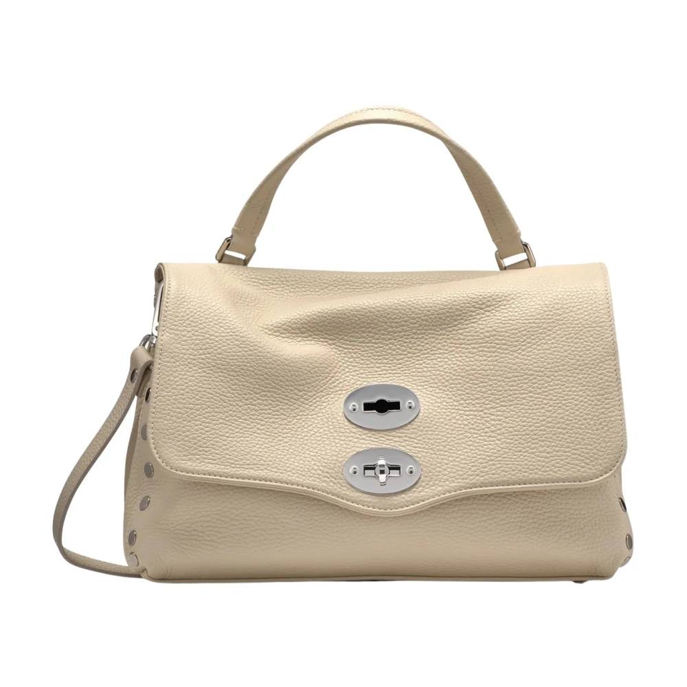 Zanellato Iconische leren schoudertas Beige Dames