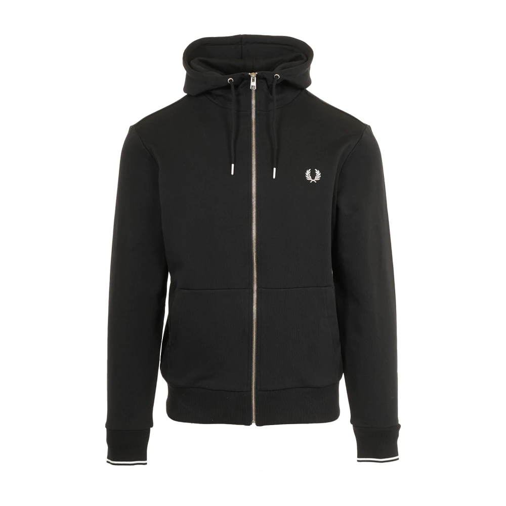Fred Perry Mannelijk Zwart Hoodies & Sweatvesten Heren, S, E Hoodie Met Rits