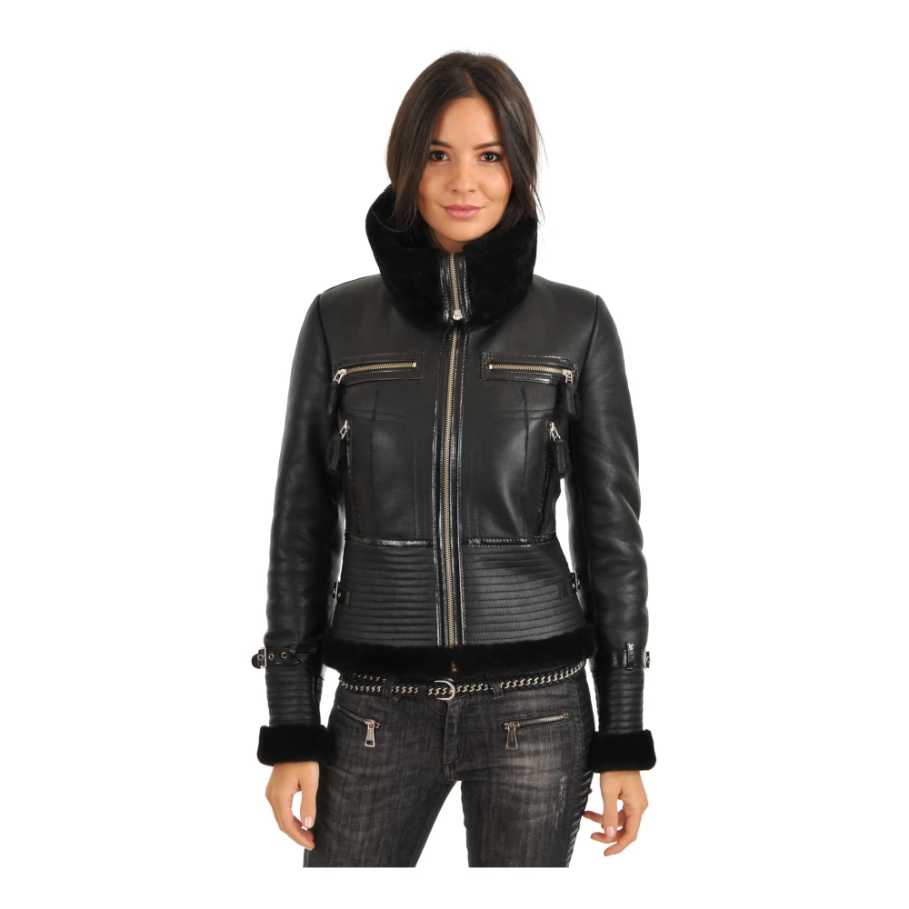 La Canadienne Zwart Geolied Lam Eco-vriendelijk Merinowol Black Dames