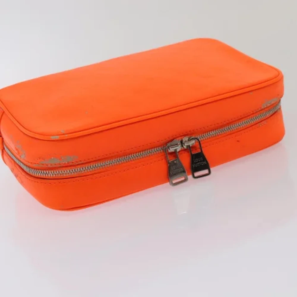 Louis Vuitton Vintage Pre-owned Leather clutches Orange Dames