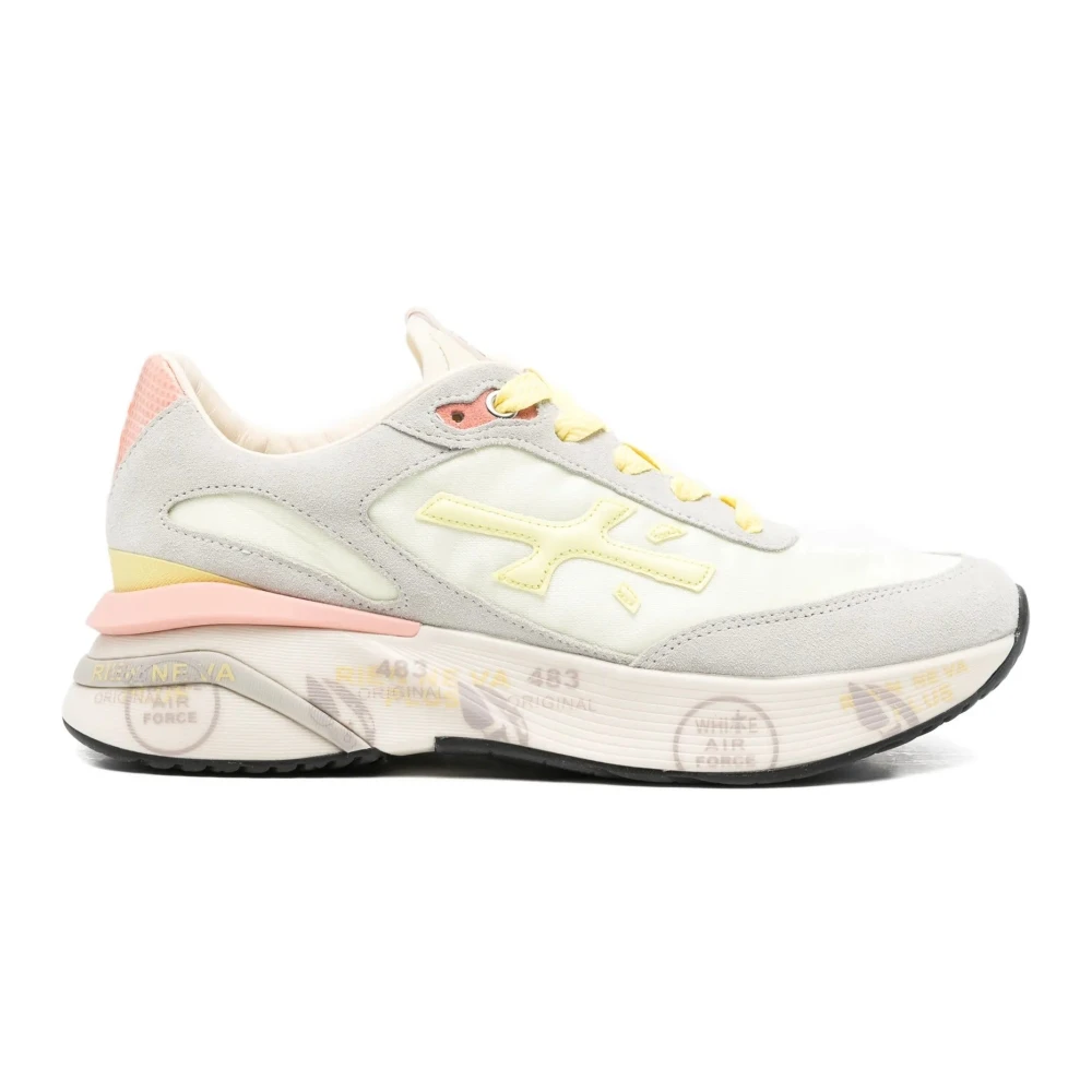 Premiata Moerund nylon en suède sneakers Dames Schoenen Beige