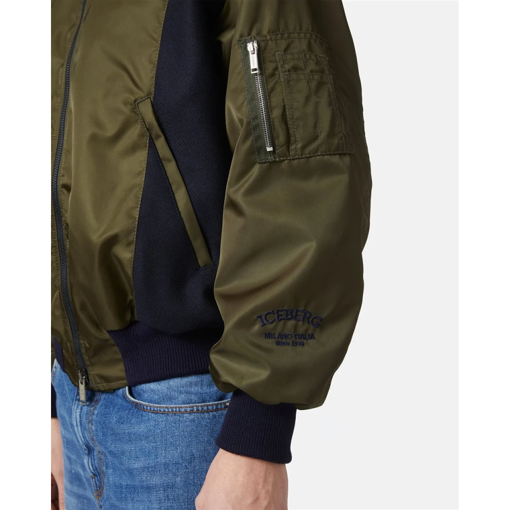 Iceberg Nylon bomberjack van de The Re-Edit collectie Green Heren