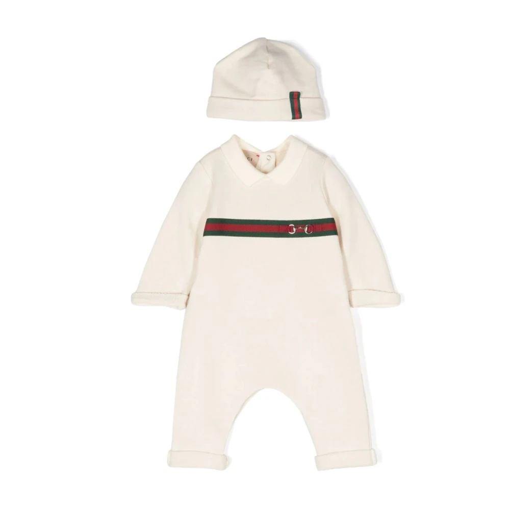 Gucci Grå Bomullsklänning för Ung Modeentusiast Beige, Unisex