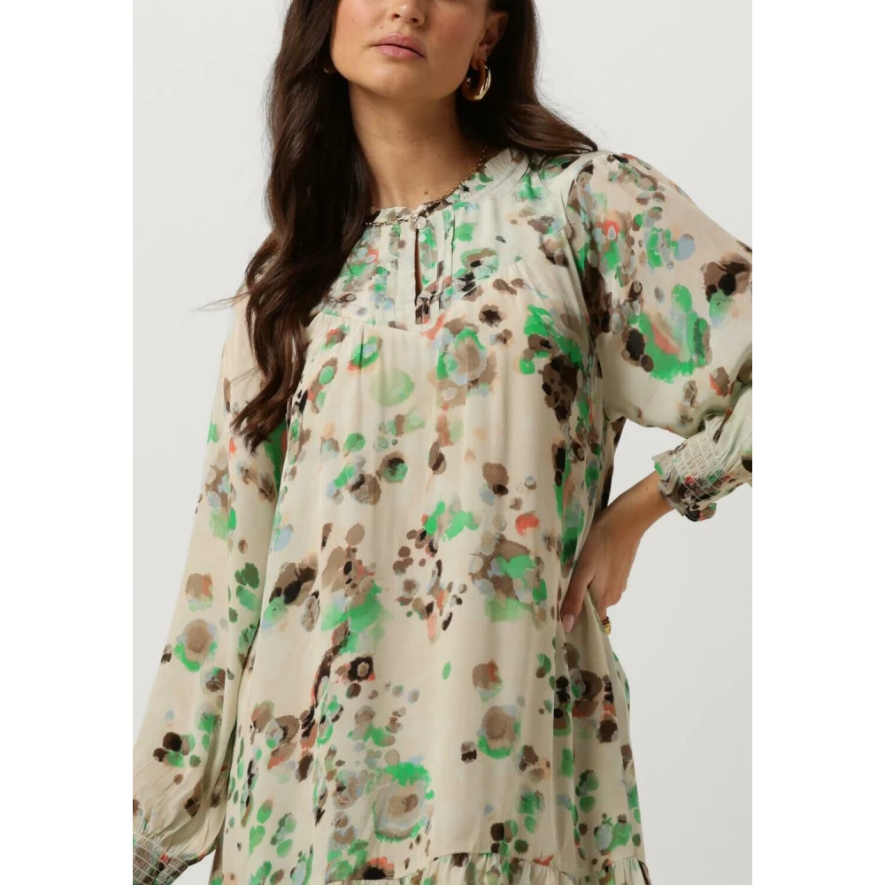 Moliin Sienna Mini Jurk Beige Multicolor Dames