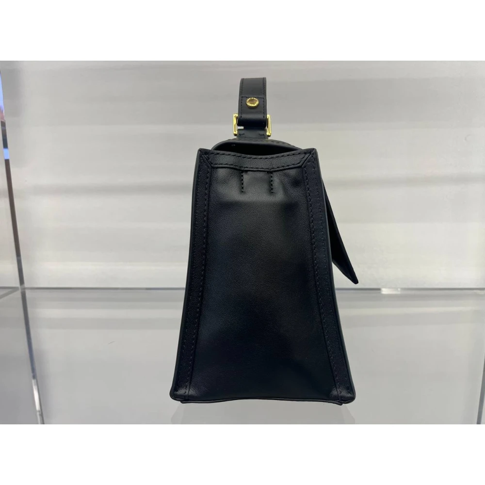 Orciani Zachte Leren Tas Black Dames