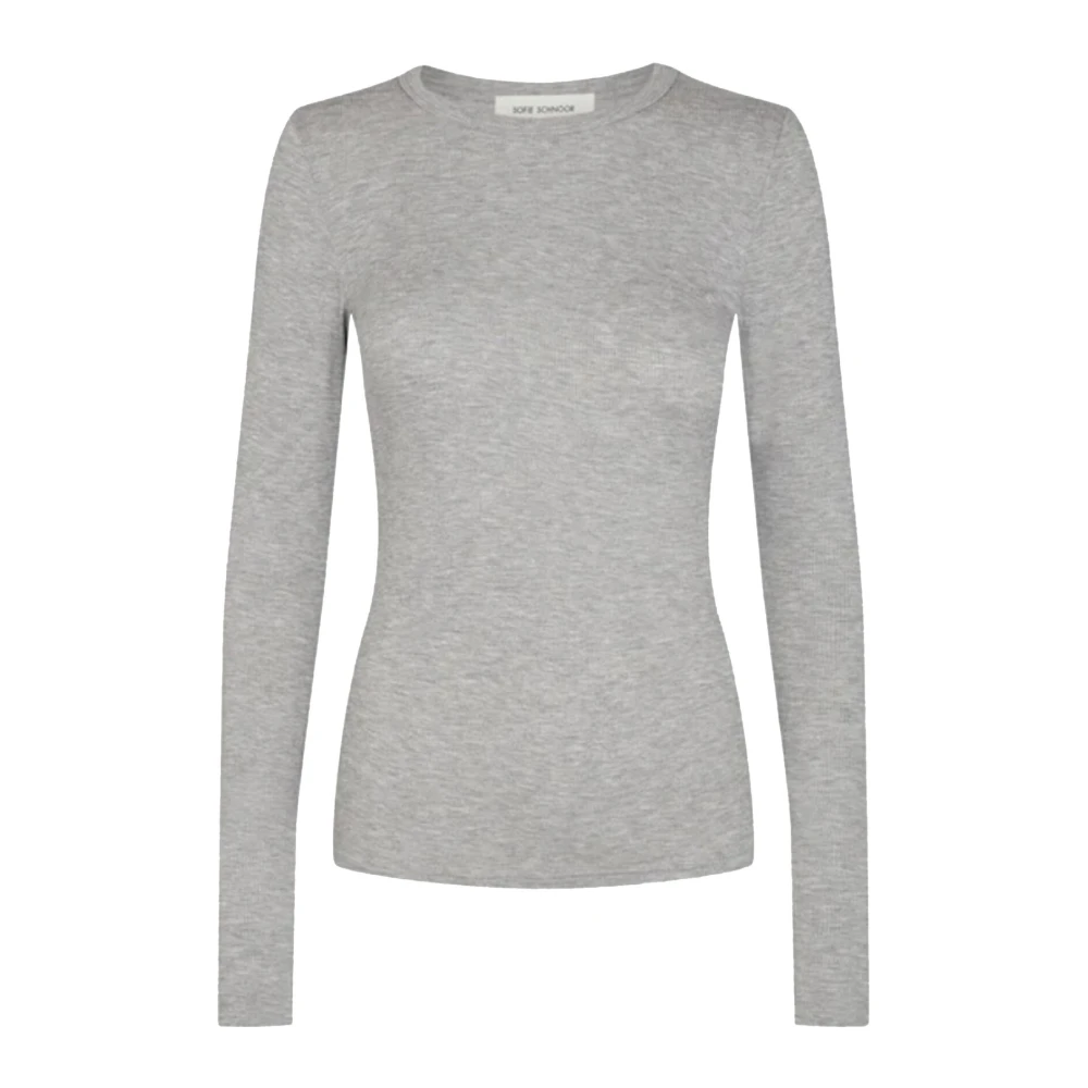 Sofie Schnoor Zachte en Comfortabele Grijze Melange Blouse Gray Dames