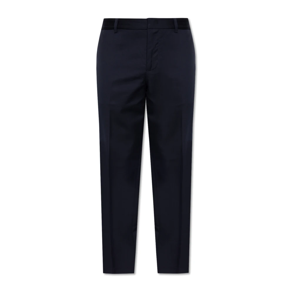 Emporio Armani Chino Style Broek met Logo Plaque Blue Heren