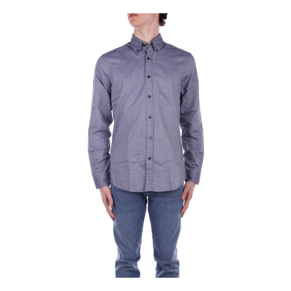 Hugo Boss Blauwe Front Button Shirt Blue Heren