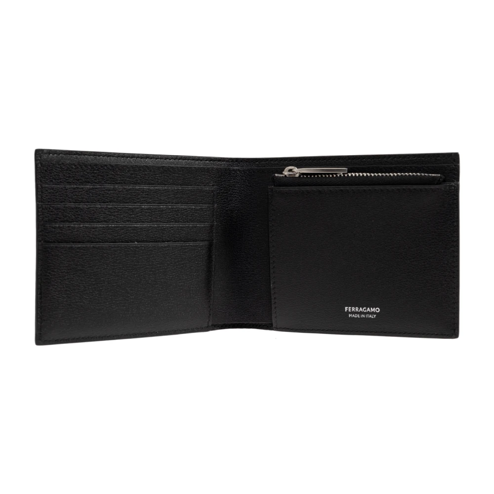 Salvatore Ferragamo Leren portemonnee Black Heren