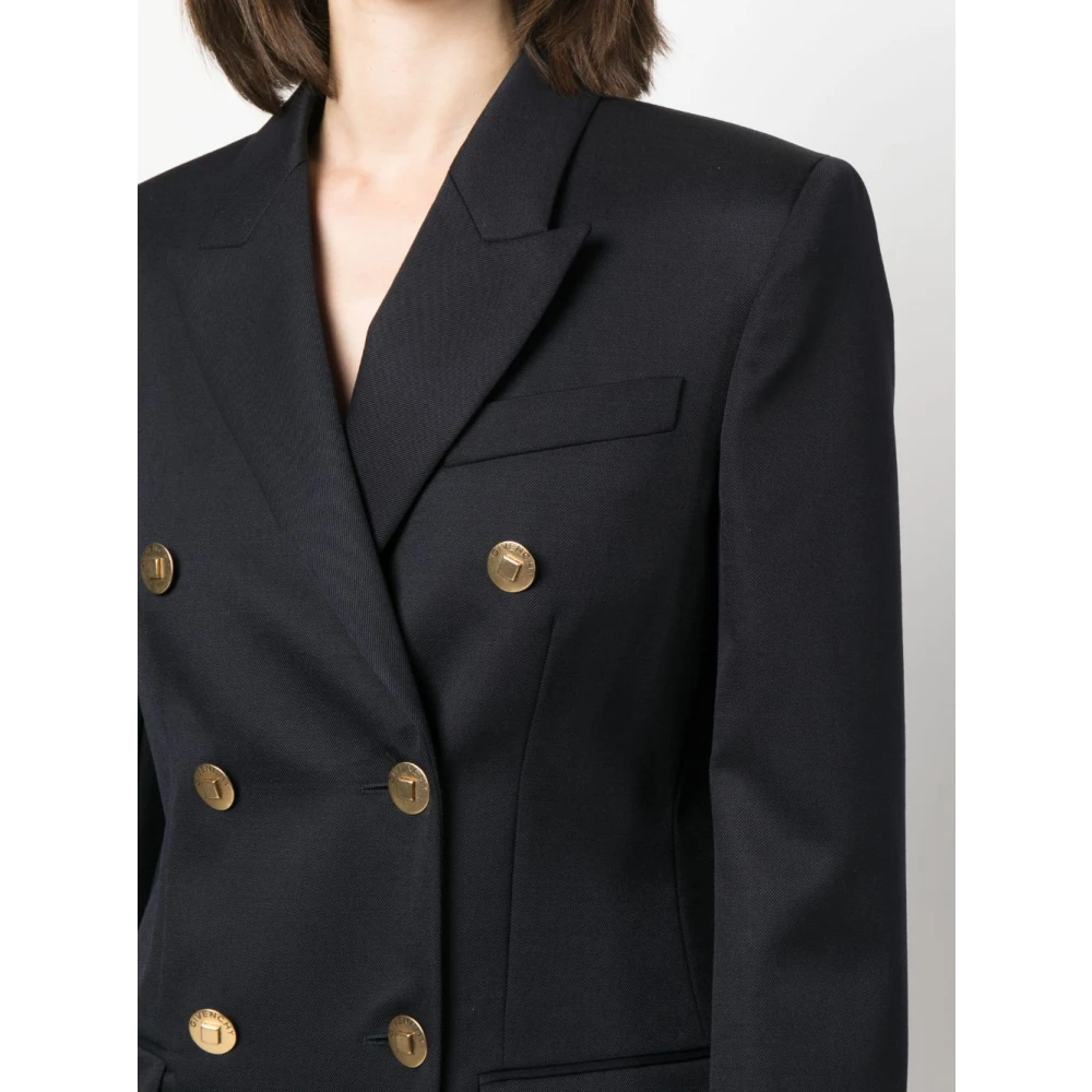 Givenchy Marineblauwe Double-Breasted Jas Blue Dames