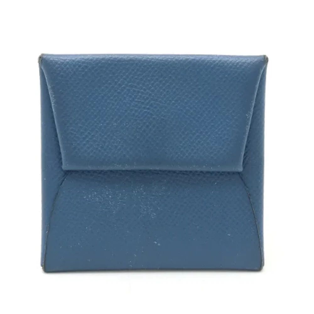 Hermès Vintage Pre-owned Leather wallets Blue Dames