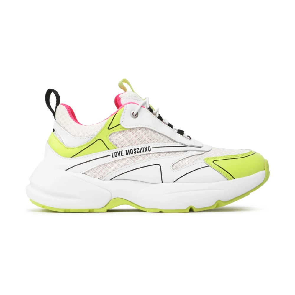 Moschino /Gele Sporty Mix Sneakers Dames Schoenen Veelkleurig Multicolor