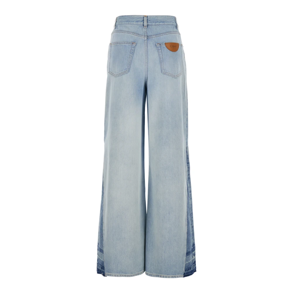Chloé Hoge Taille Lichtblauwe Denim Jeans Blue Dames