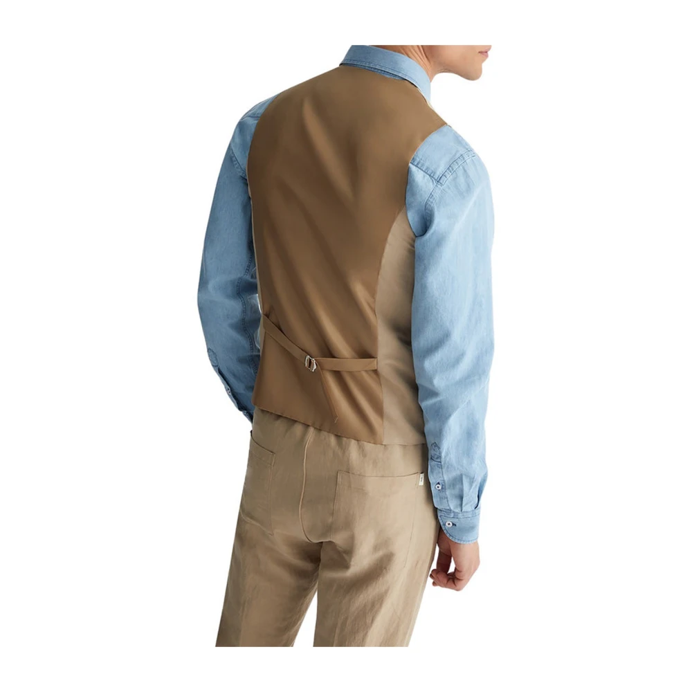 Liu Jo Elegante V-hals Bruine Sweater Vest Beige Heren