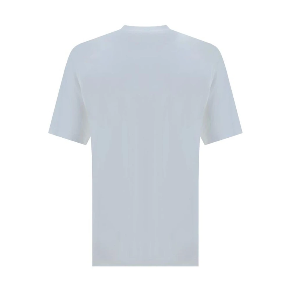 Dsquared2 Monochrome Katoenen T-shirt met Geribbelde Ronde Hals White Heren