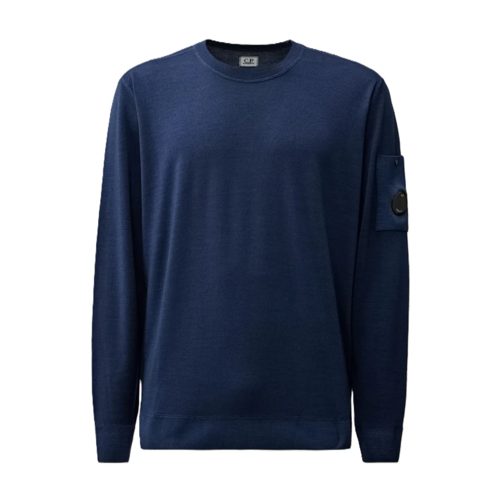C.P. Company Blauwe Merinowollen Trui Blue Heren