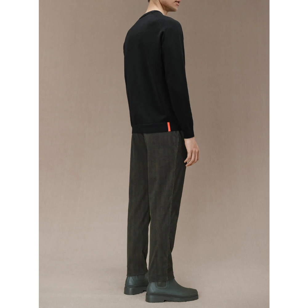RRD Amos Katoenen Ronde Gebreide Pullover Black Heren
