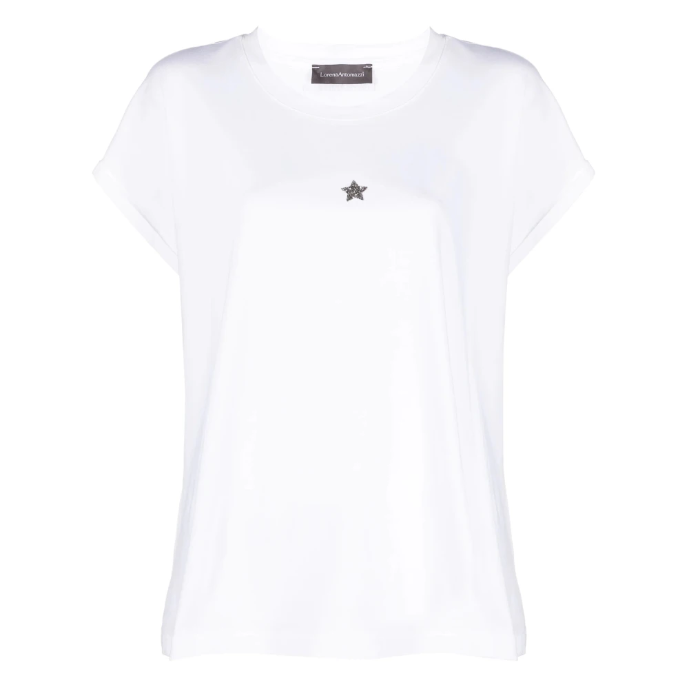 Lorena Antoniazzi Capricorn Korte Mouw Wit T-shirt White Dames