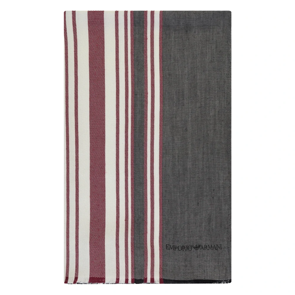 Emporio Armani Frayed edges Jacquard Sjaal Multicolor Heren