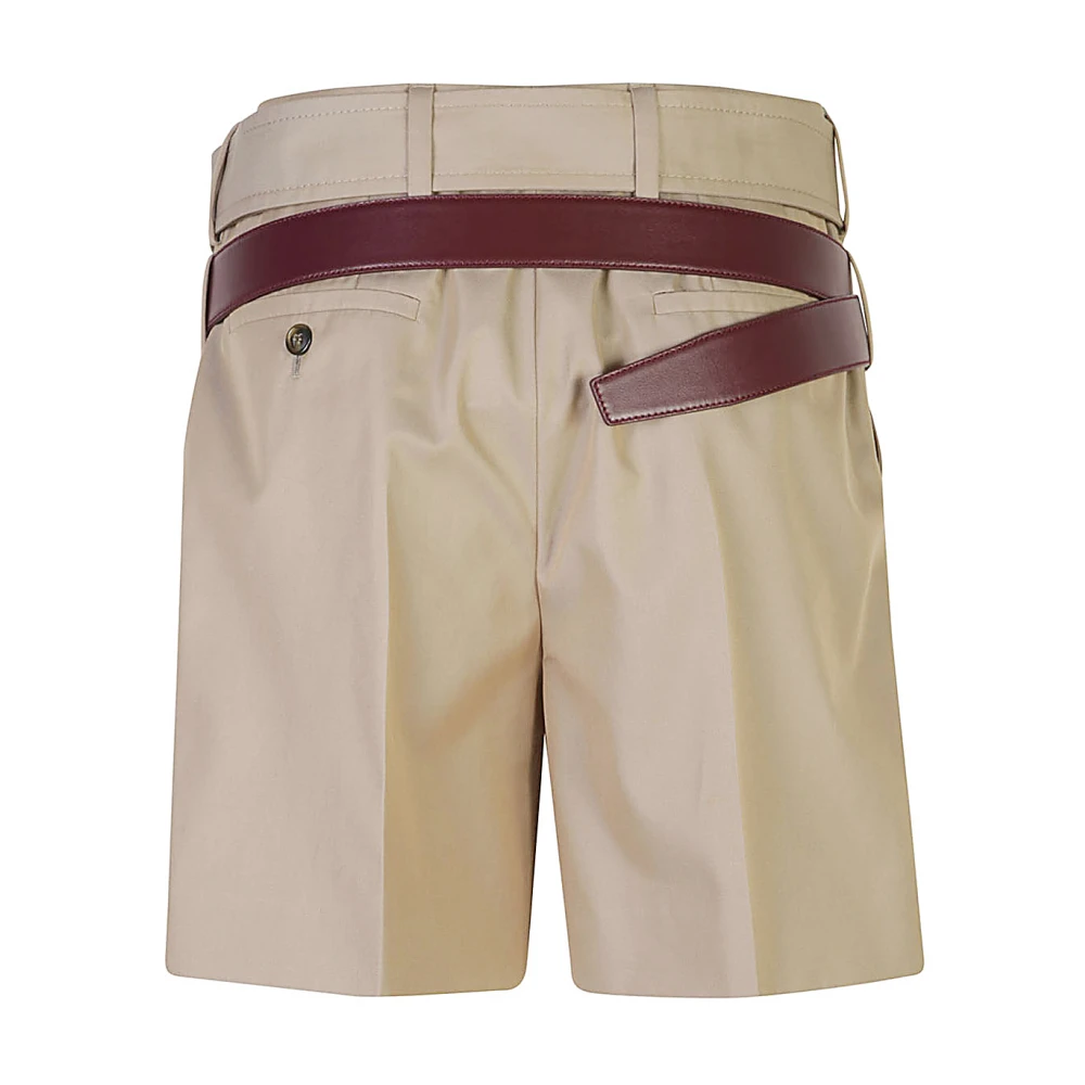 Prada Zand Bermuda Shorts Verhoog Zomergarderobe Beige Dames