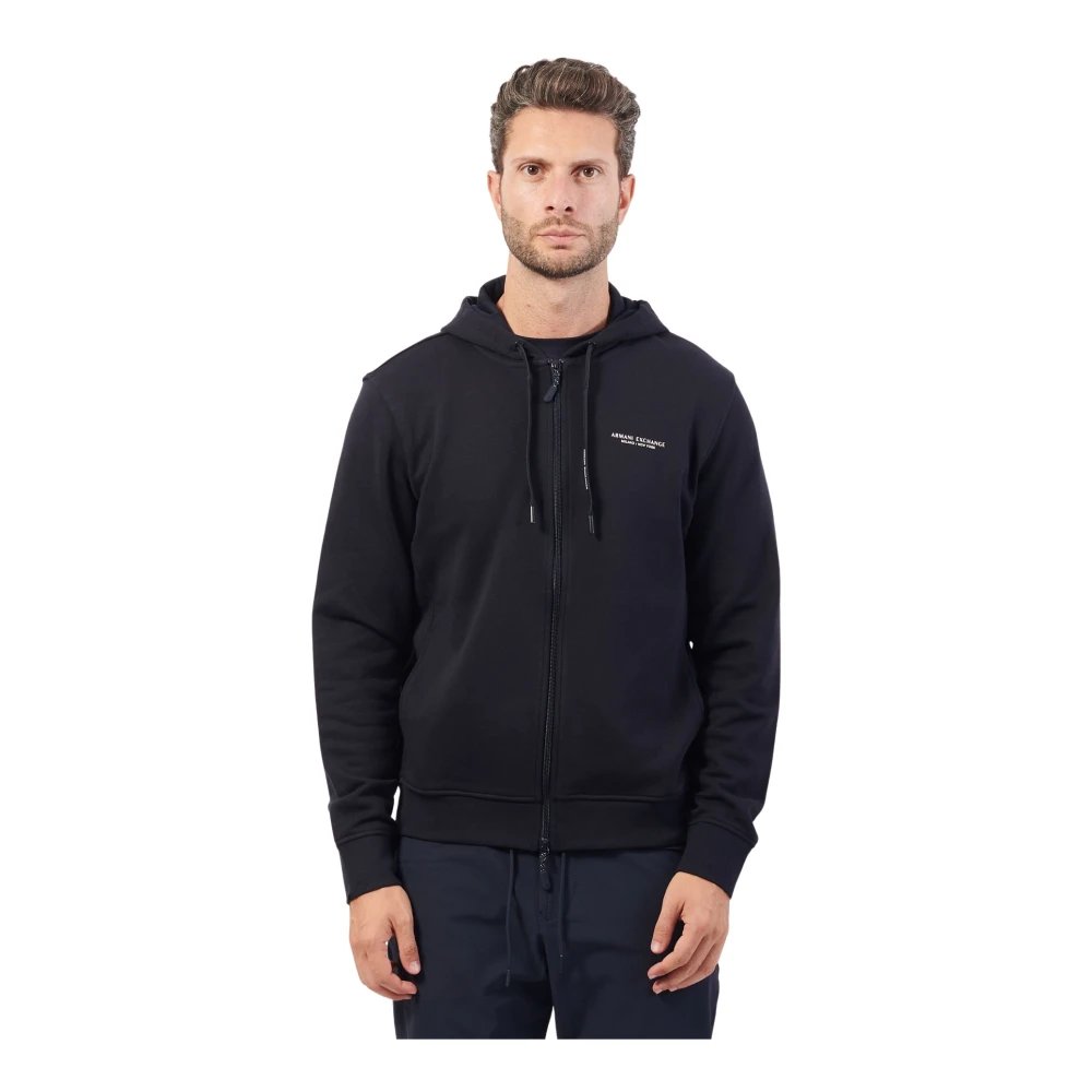 Armani Exchange Herr Hoodie Regular Fit Blue, Herr