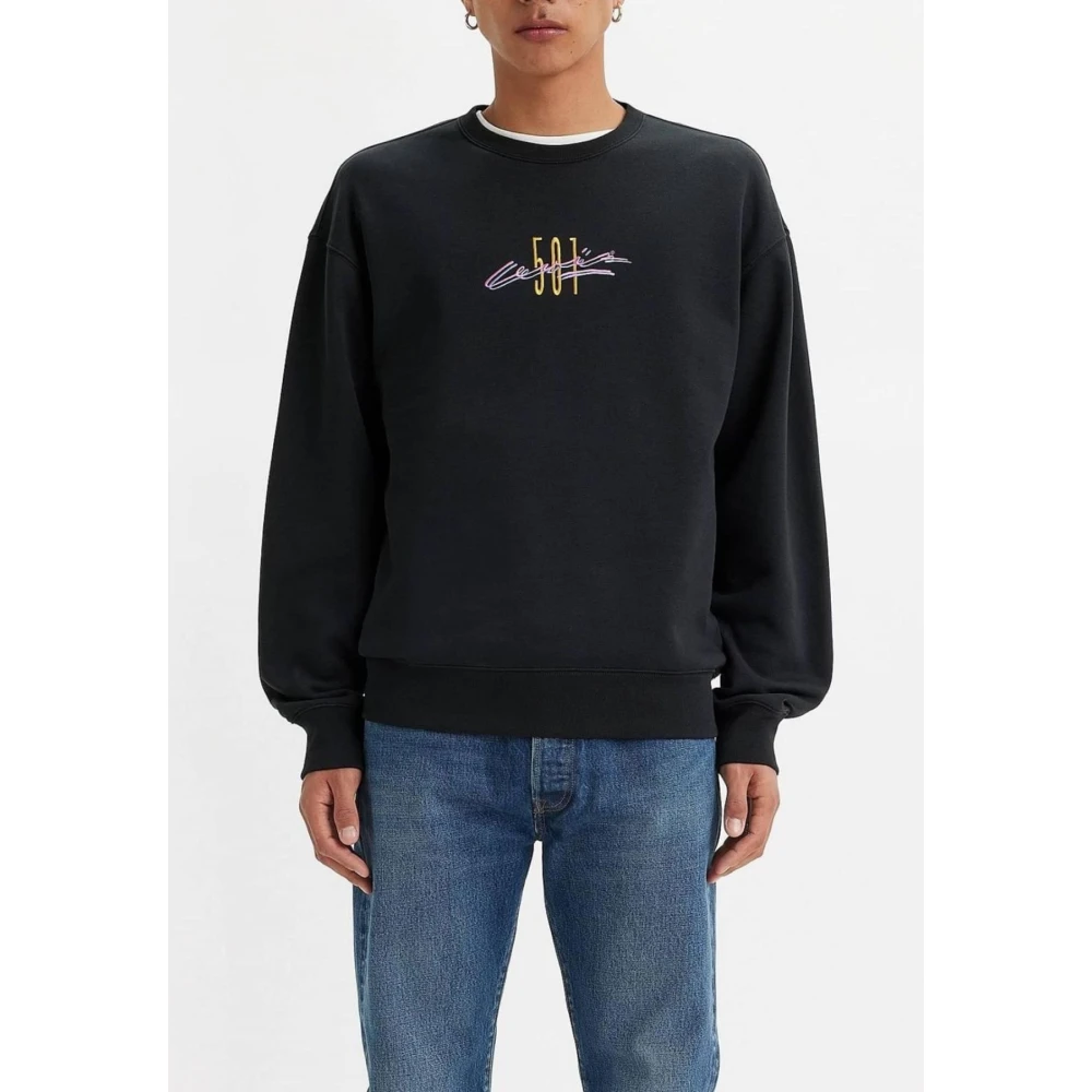 Levi's Mannen Grafische Crew Sweatshirt Black Heren