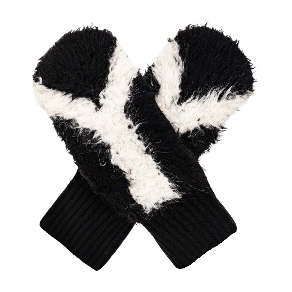 Y-3 Contrast Logo Fuzzy Handschoenen Black Unisex