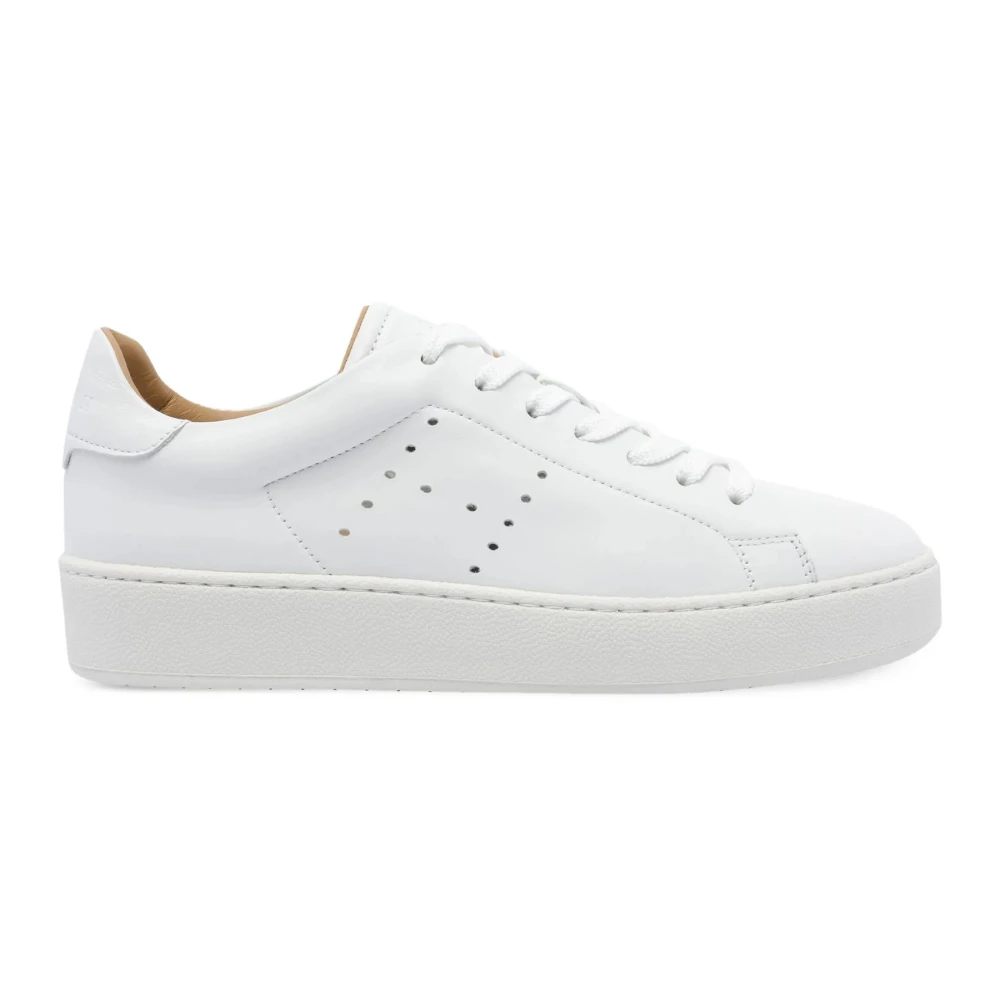 Hogan Witte leren geperforeerde sneakers Dames Schoenen