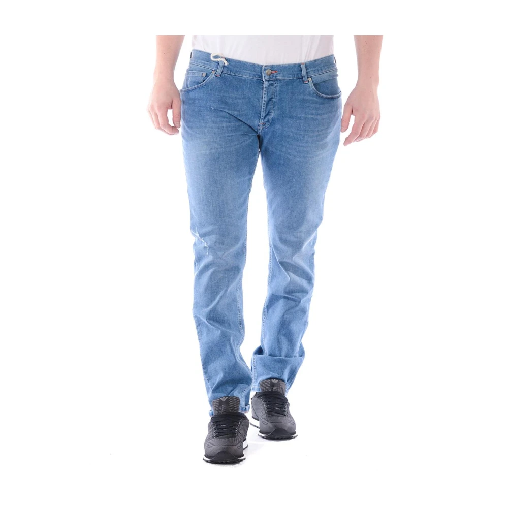 Daniele Alessandrini Men's Blue Slim-Fit Jeans - Slim Fit Jeans - W32 - Jeans