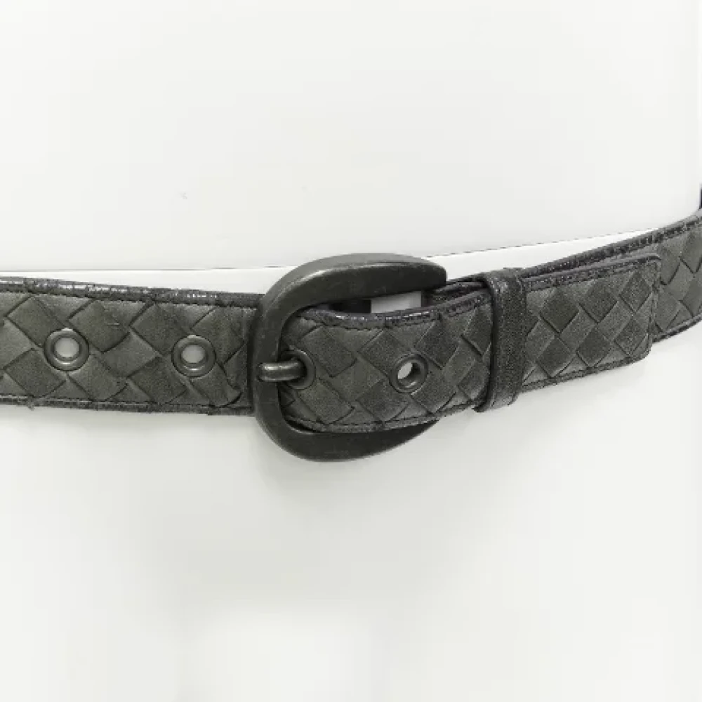 Bottega Veneta Vintage Pre-owned Leather belts Gray Heren