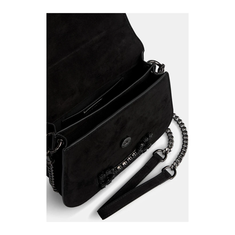 Alma en Pena Strass gesp clutch tas Black Dames