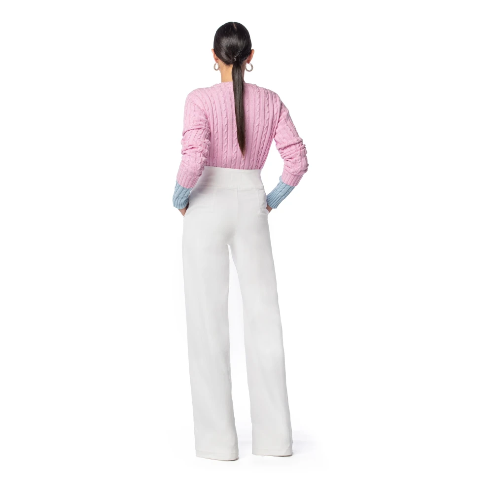 MVP wardrobe Kabelgebreide trui Pink Dames