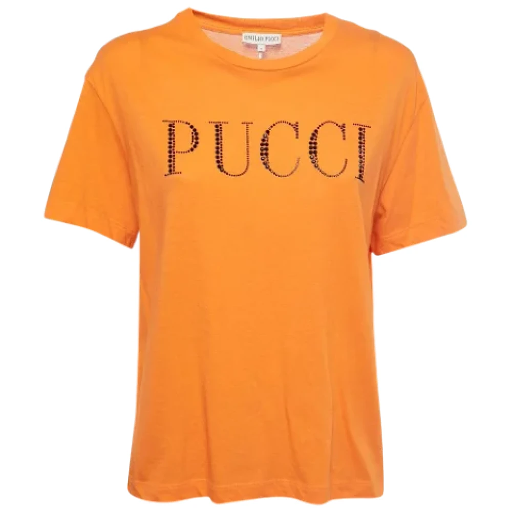 Emilio Pucci Pre-owned Cotton tops Orange Dames