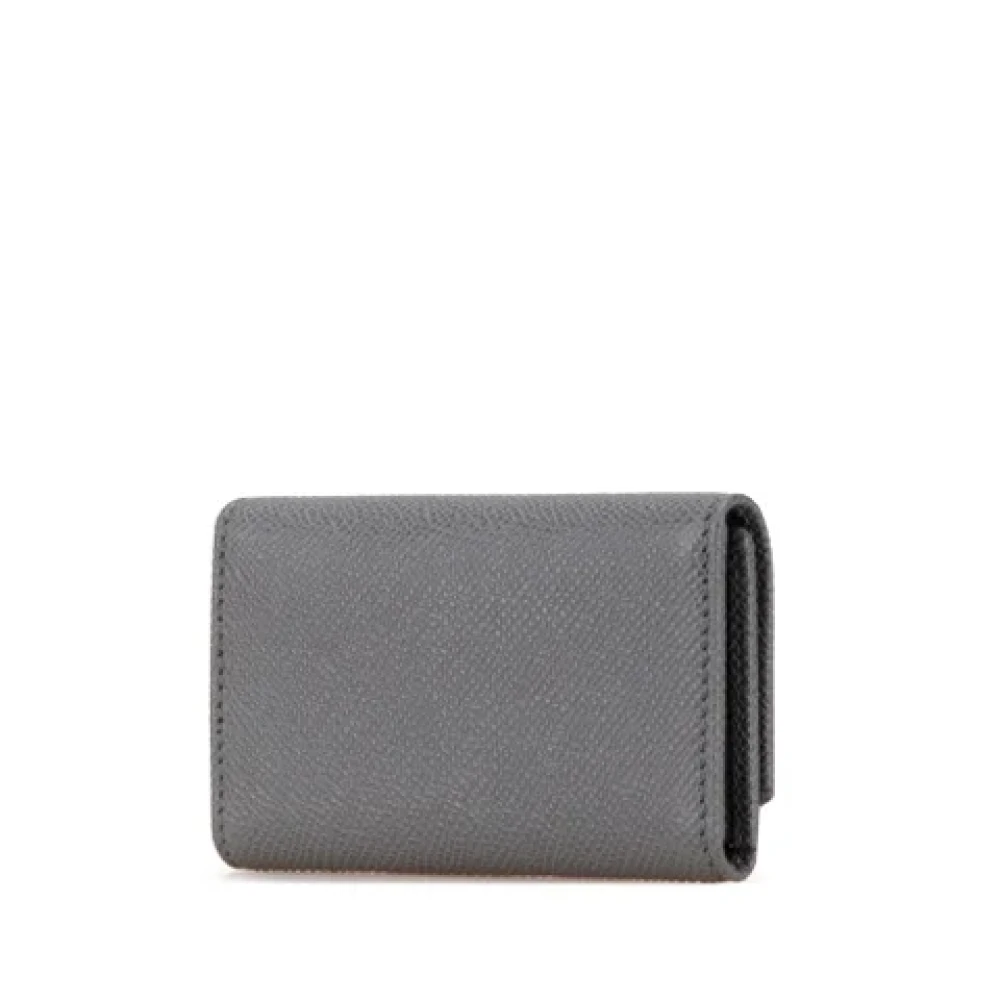 Bvlgari Vintage Pre-owned Leather wallets Gray Dames