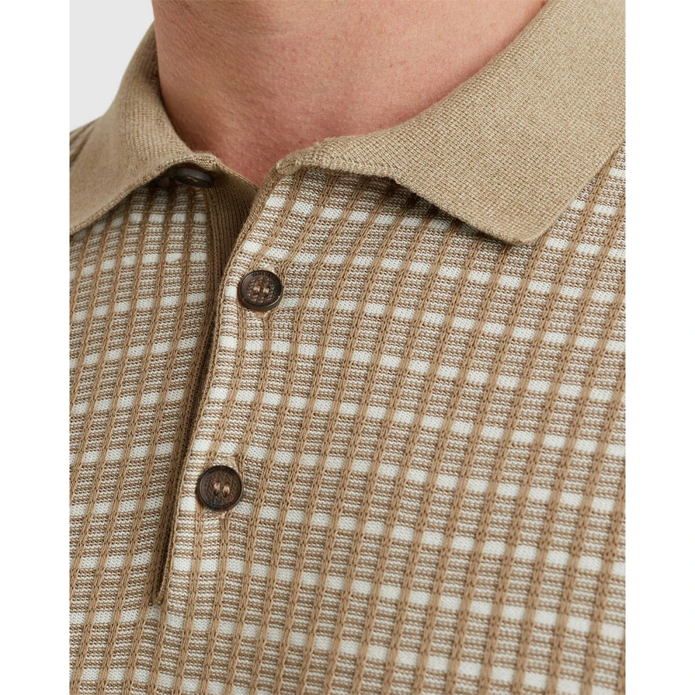Vanguard Korte mouw katoen modal polo Beige Heren