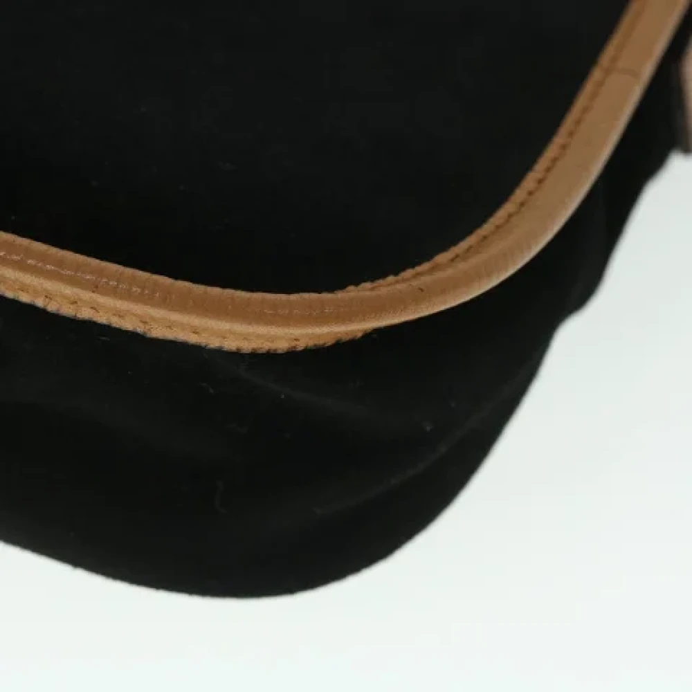 Valentino Vintage Pre-owned Suede shoulder-bags Black Dames