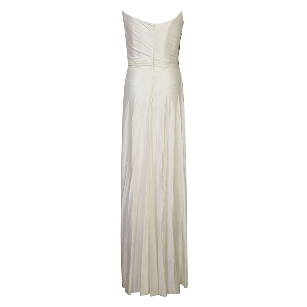 Costarellos Beige Elegante Jurk voor Vrouwen White Dames