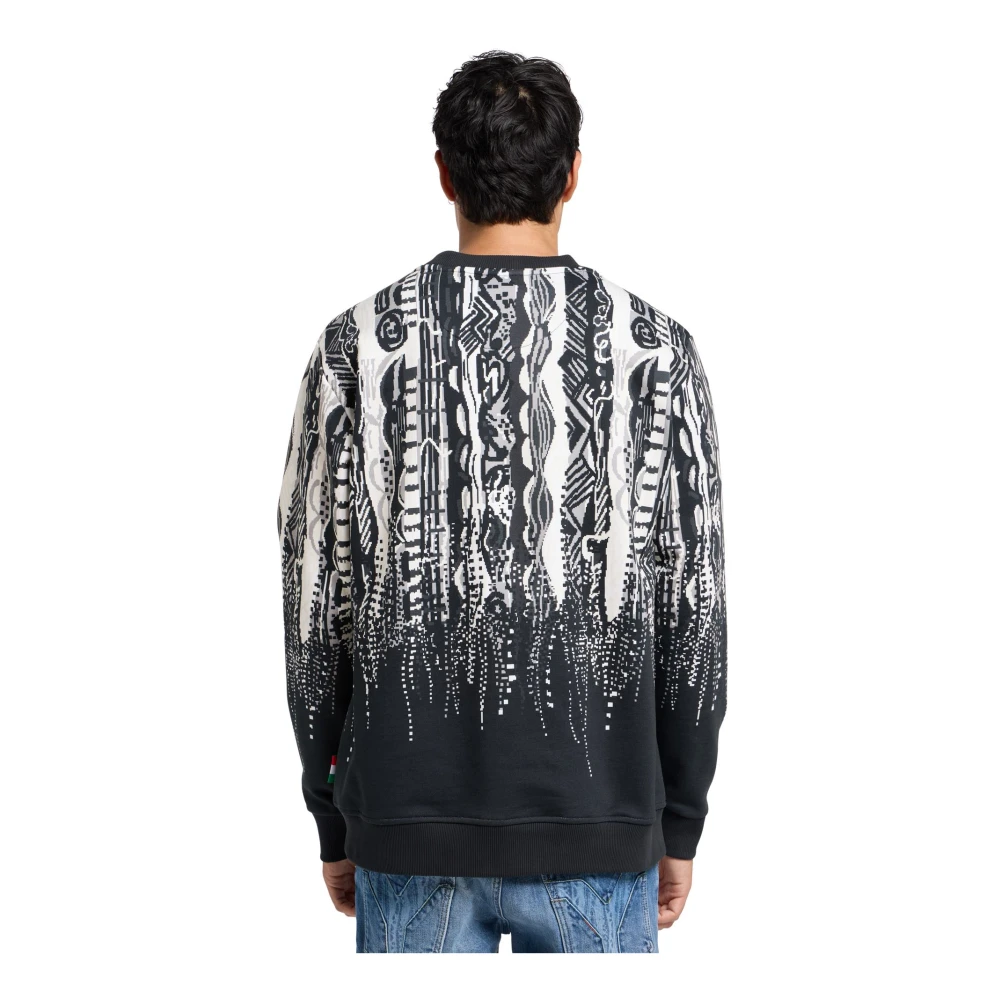 carlo colucci Pixel Gebreid Sweatshirt Black Heren