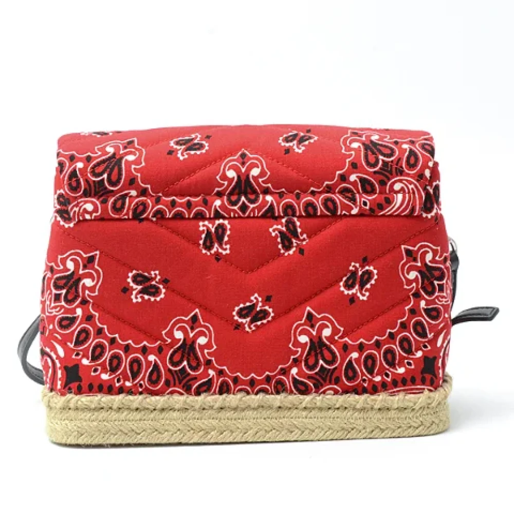 Yves Saint Laurent Vintage Pre-owned Canvas shoulder-bags Red Dames