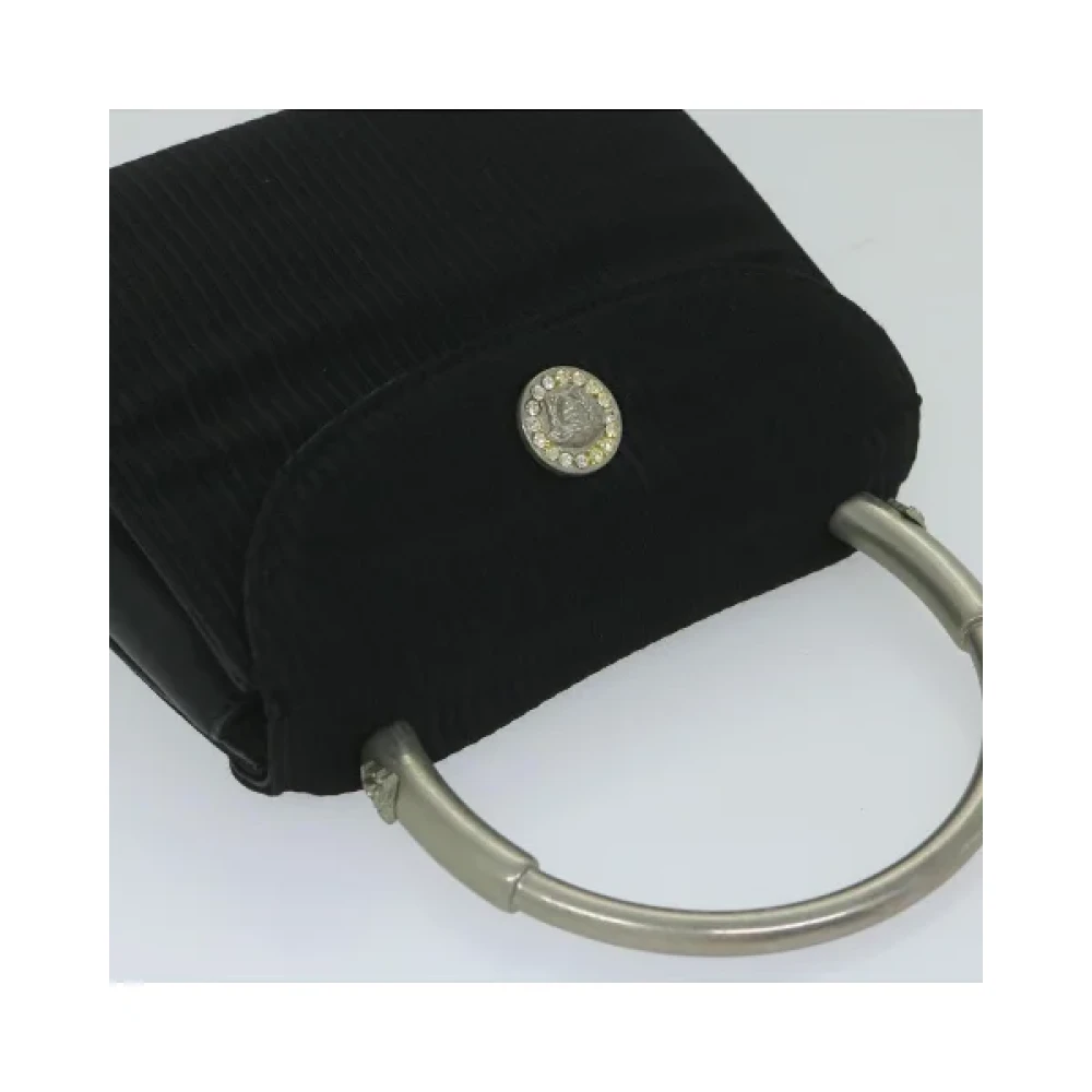 Versace Pre-owned Satin handbags Black Dames
