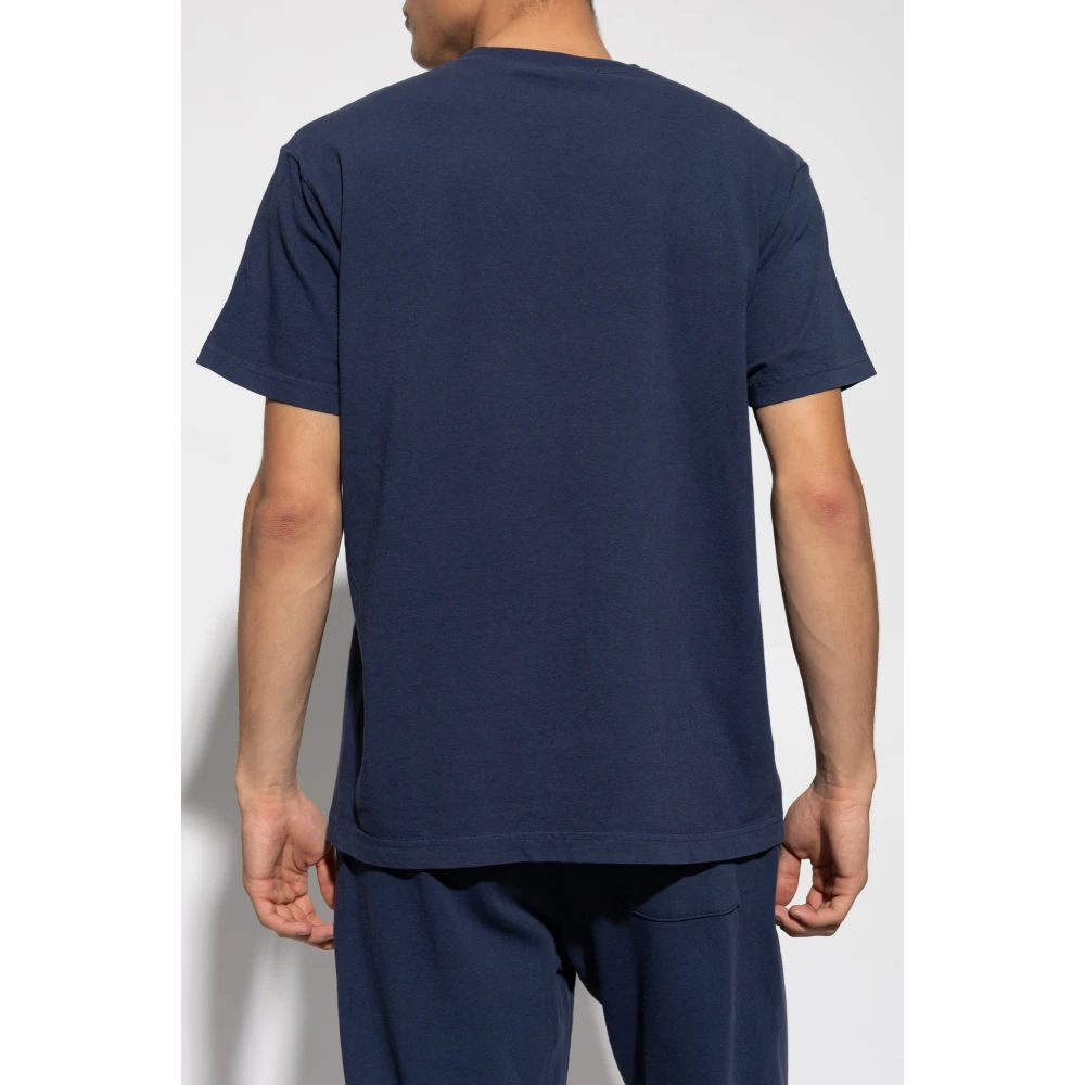 Sporty & Rich Katoenen T-shirt Blue Unisex