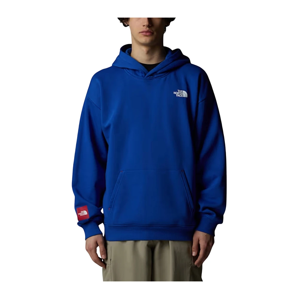The North Face Hoodie met Voorzak en Logo Blue Heren