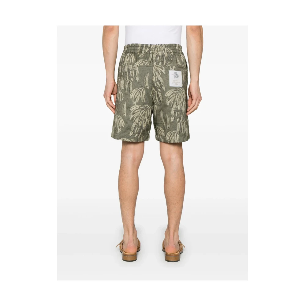 Jacquemus Salie Groene Elastische Taille Shorts Green Heren