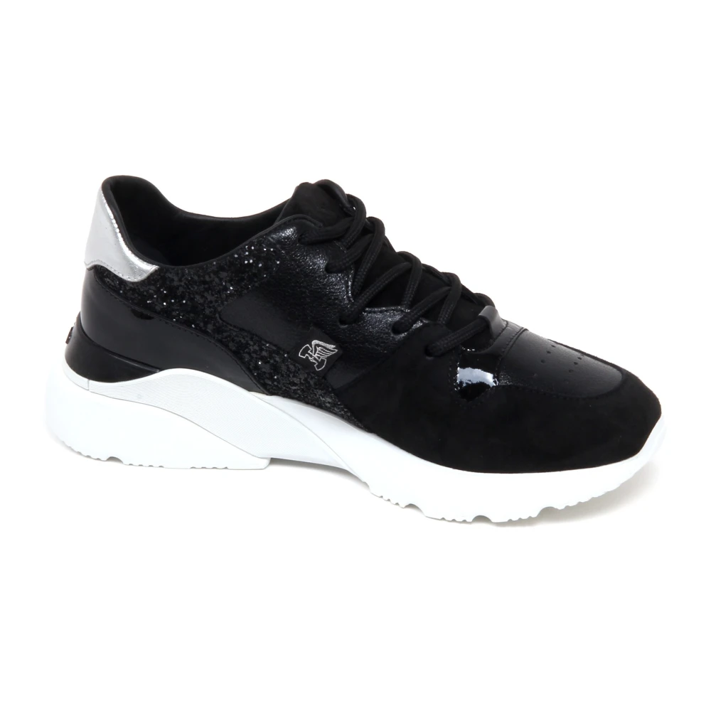 Hogan Glitter Active One N.Sport Style Schoen Dames Schoenen Zwart