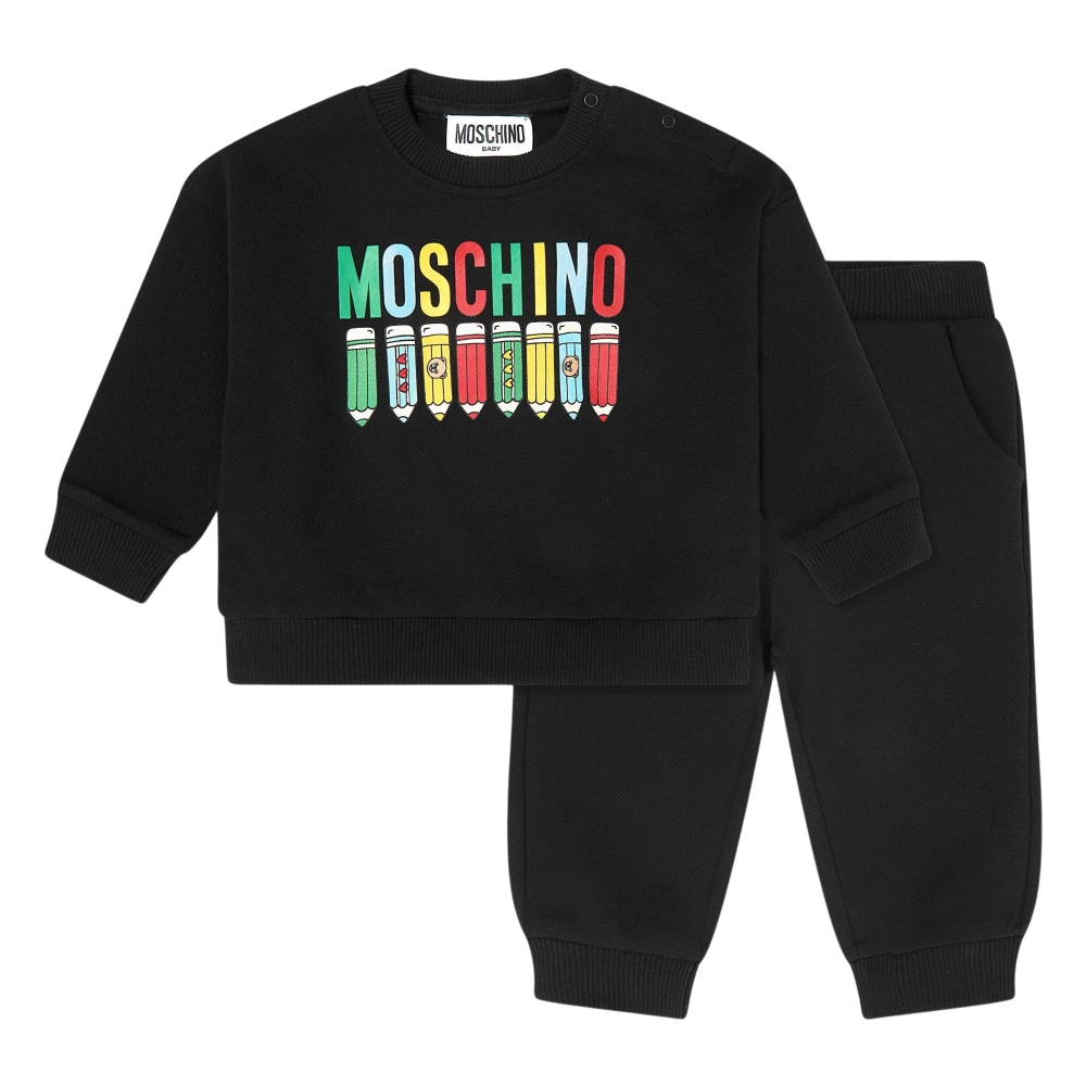 Moschino Unisex Kids Black Baby Logo Tracksuit