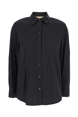 chemise-noire-en-popeline-a-boutons