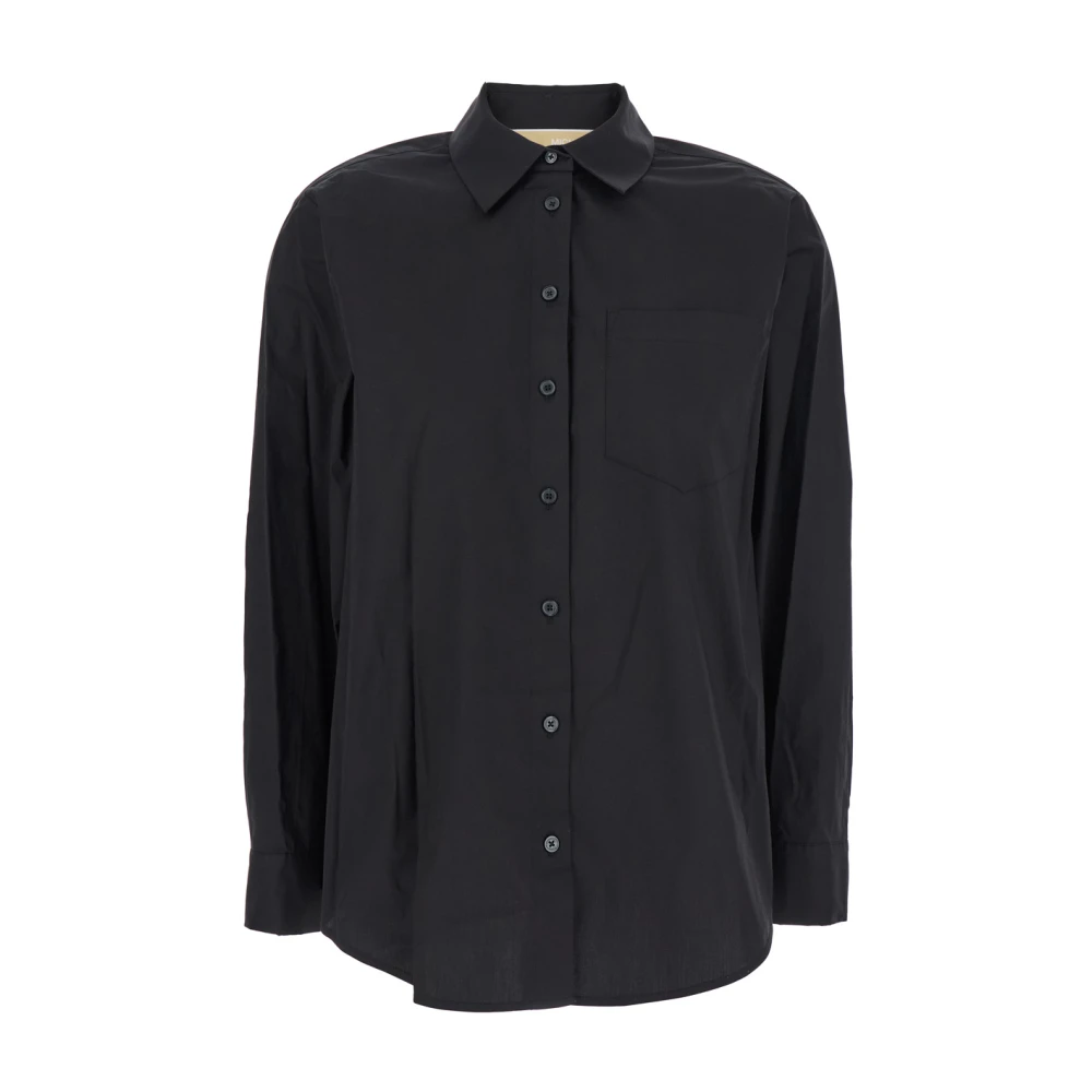 Michael Kors Women's Black Poplin Button Down Shirt - Shirts - 2XL - Blouses & Shirts