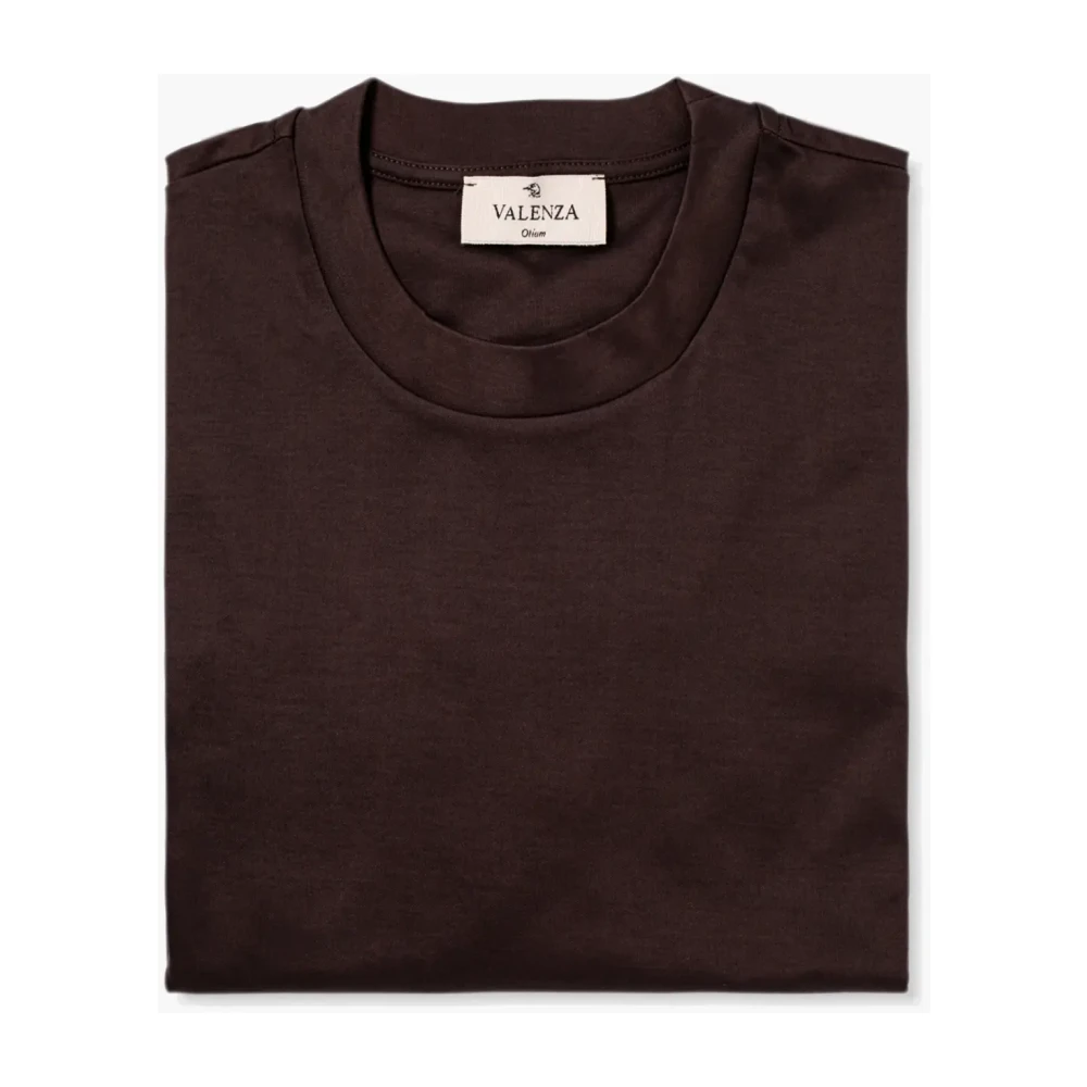 Valenza Interlock Supima T-shirt in Bruin Brown Heren
