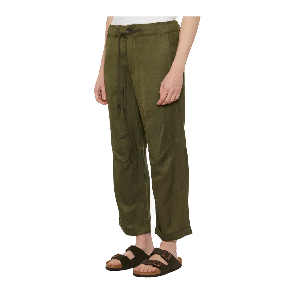 Andrea Ya aqov Katoen Linnen Broek Green Heren