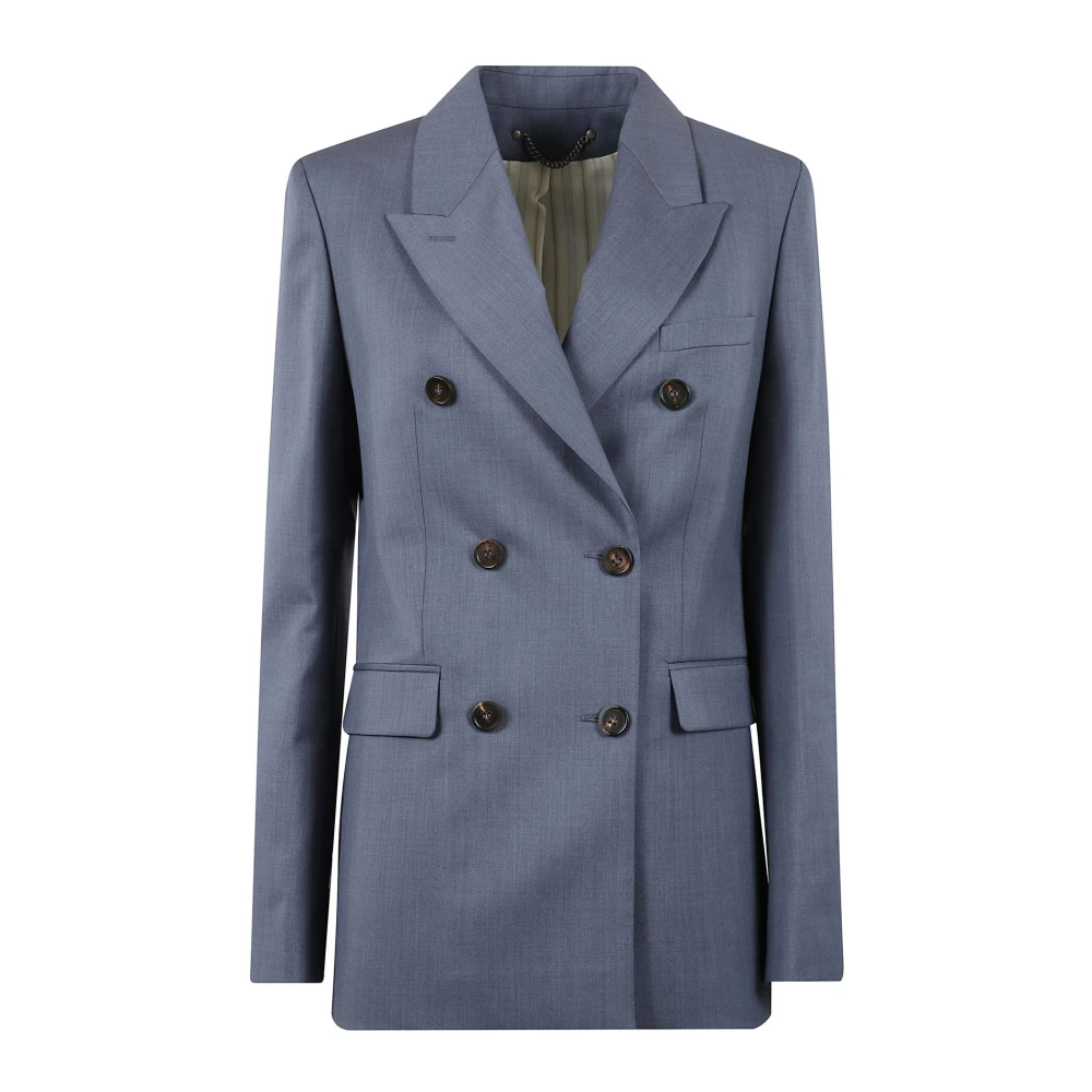Golden Goose Dubbelbreasted blazer licht maatwerk Blue Dames